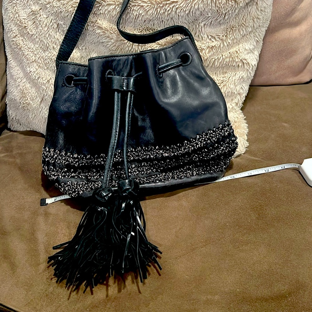 The Sak black leather crossbody bag